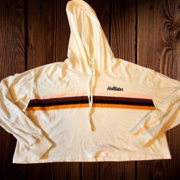 Hollister Boyfriend Racer Stripe Long Sleeve Top - Picture 1 of 6